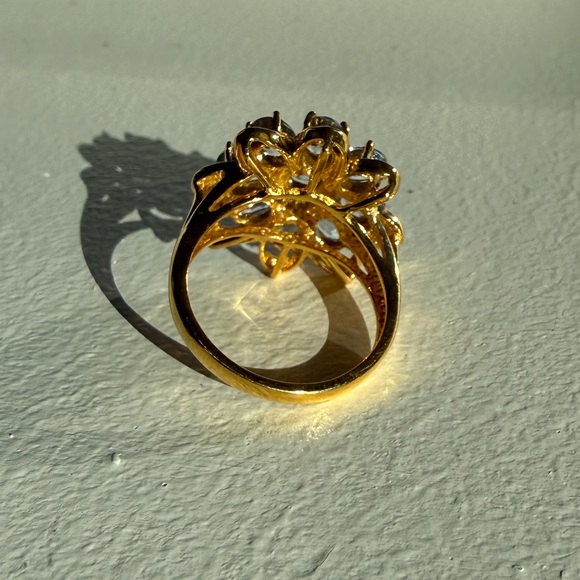 3/$100 Cornflower Blue Flower Ring Size 6.75 - Picture 5 of 12